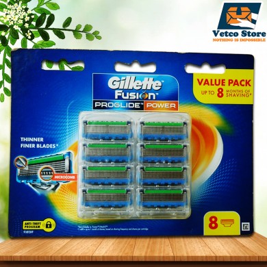 Lưỡi Dao Cạo Râu Gillette Fusion Proglide Power (Vỉ 8 Lưỡi)